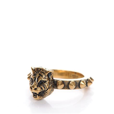 gucci cat head ring|gucci feline head ring.